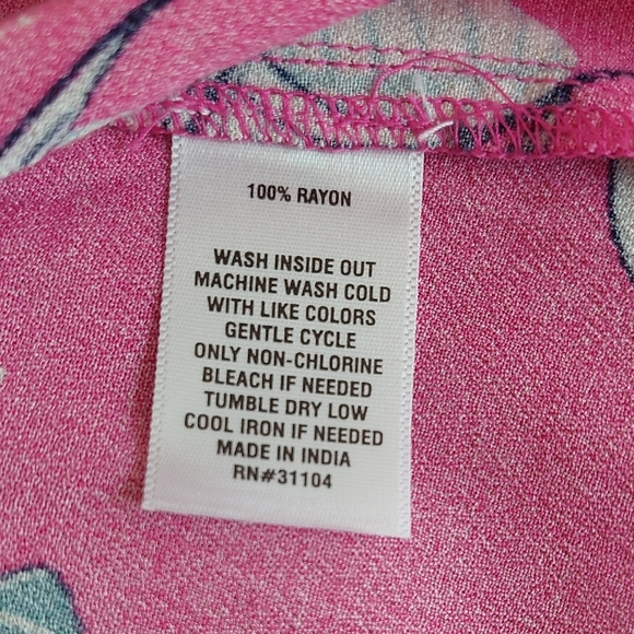 Wonderly Dotty Floral Twist-Front Tank Top Pink XL NWT - Picture 3 of 5